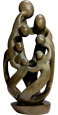 African Sculpture - Family Of Seven, 17