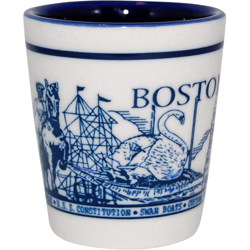 Boston Souvenir Etched Ceramic Shot Glass, photo-1