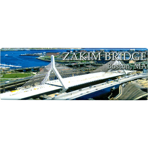 Zakim Bridge Souvenir Metal Magnet - Panorama