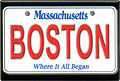 Boston License Plate Souvenir Metal Magnet