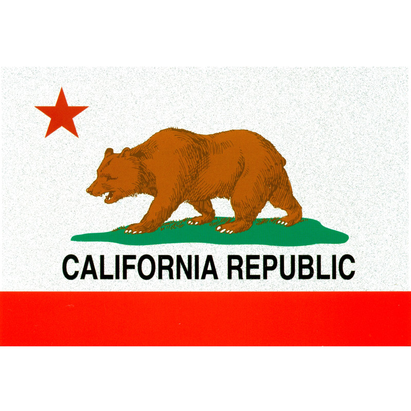 California Republic Flag Postcard, 4L x 6W