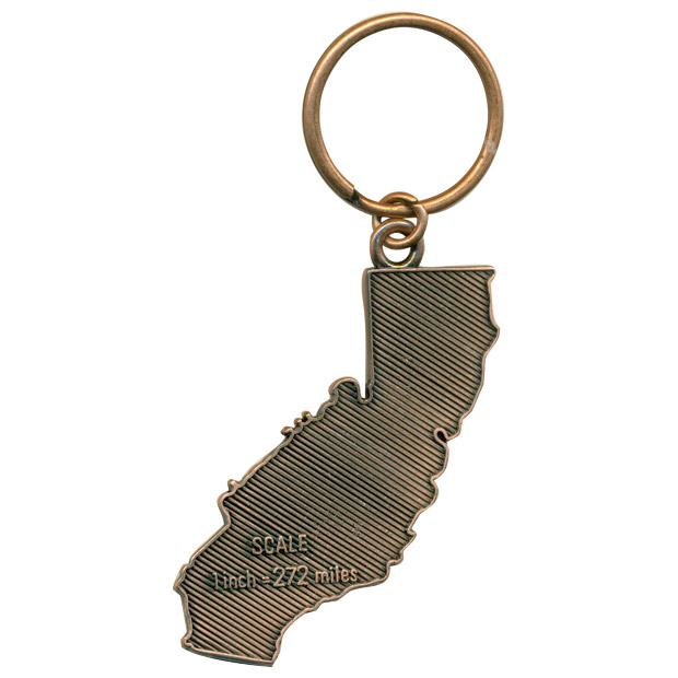 California State Map Metal Key Chain, photo-1