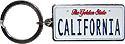 California The Golden State License Plate Key Chain