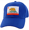 California Republic Bear Flag Baseball Cap, Blue