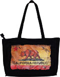 California Souvenir State Flag - Canvas Tote Bag, 14L