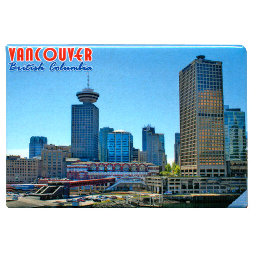 Vancouver, Canada Souvenir Metal Magnet, 3-1/8L