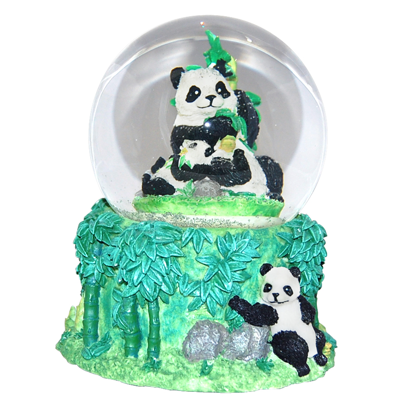 Panda Musical Snow Globe, 5.5H