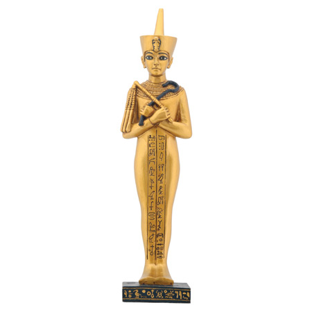 Egyptian Shawabti With Red Crown Statue, 8.25H