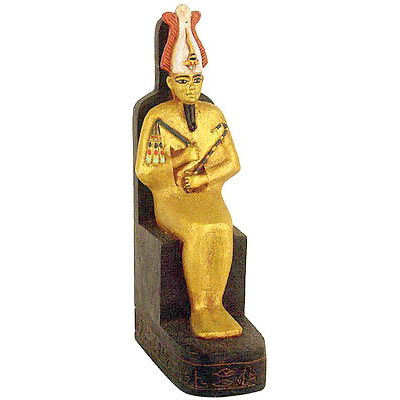Seated Osiris Figurine, 3.5H