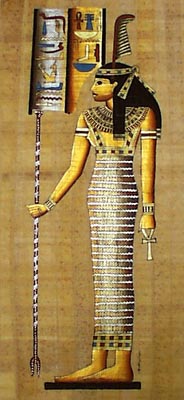 Goddess Matt, 24x12 Papyrus Painting