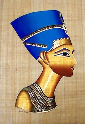 Nefertiti 24x16, Papyrus Painting