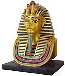 Mask of King Tutankhamun Statue w/ Base, 10H