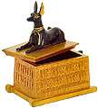 Anubis Box Figurine, 6-1/2H x 5-1/2W