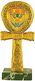 Ankh Gold and Color Statue on Marble Case, 9