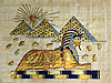 Sphinx & the Pyramids 12x16 Papyrus Painting