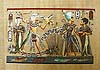 King Tut & Queen Hunting - Papyrus Painting, 12x16
