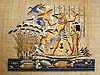 Nebamun Hunting in River Nile - Ancient Egyptian Papyrus Painting, 16x24