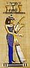 Royal Musician, 12x32 Papyrus Painting