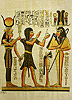 Setti I the Priest and Hathor 12x16, Papyrus Painting