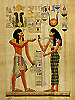 Isis and Ramsess II 16x12, Papyrus Painting