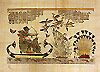 King Tutankhamon Hunting 12x16 Papyrus Painting