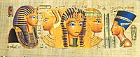 Egyptian Royals, Papyrus Painting 12x32