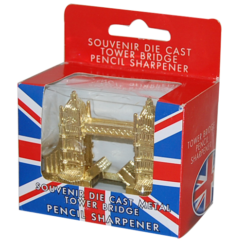 London Souvenirs - Tower Bridge Gold Pencil Sharpener, 3L, photo-2