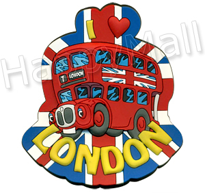 London Bus - I Love London Cut Out Souvenir Magnet