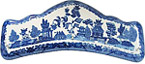 Blue Willow Ware - Keys/ Spoons 5 Hooks Hanger