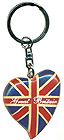 Great Britain Souvenir Keychain - Union Jack Heart