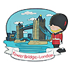 Tower Bridge and Guardsman Rubber Magnets