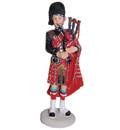 Scottish Piper Figurine, 6.25H