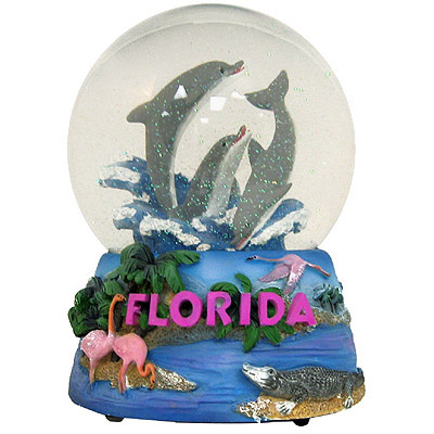 Florida - Musical Snow Globe, 5.5H