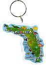 Florida State Map Keychain in Acrylic