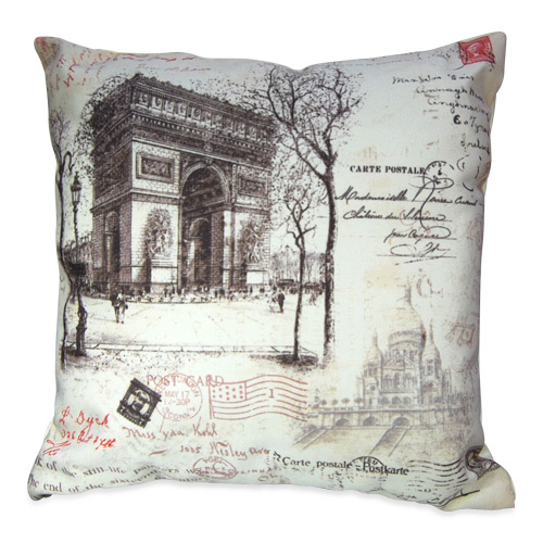 Decorative French Pillows - Arc De Triomphe Themed