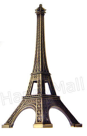 5 Eiffel Tower Figurine, Antique Gold