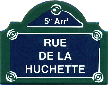 Paris Street Sign, Rue de la Huchette, 4x3
