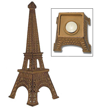14 Eiffel Tower Candle Holder - Gold Color Miniature