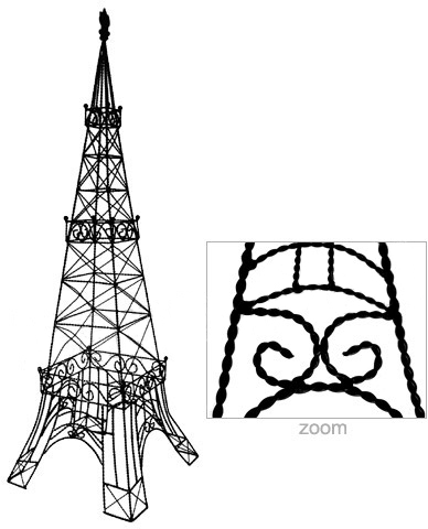 45 Wire Eiffel Tower, Black