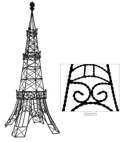 34 Wire Eiffel Tower, Black