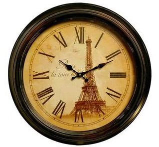 18-1/2D Paris - la tour eiffel Iron Wall Clock
