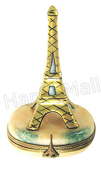 French Limoges Box, Golden Eiffel Tower