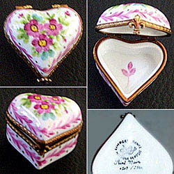 French Limoges, Heart Box