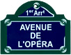 Paris Street Sign, Avenue de Lopera, 4x3