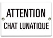 French Enamel Sign, Chat Lunatique, 6x4
