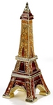Eiffel Tower Enamel Jeweled Trinket Box