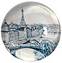 Paris Glass Magnet - Eiffel Tower and Seine River