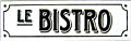 French Metal/Enamel Sign, Bistro (Bar)