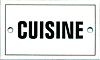 French Enamel Sign, Cuisine (Kitchen), 4x2.5