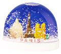 Paris Monuments Snowglobe, Blue, Large